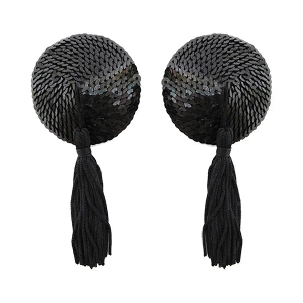 Heart Shaped Sequined Nipples Tassles - Assorted Colours