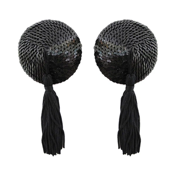 Heart Shaped Sequined Nipples Tassles - Assorted Colours